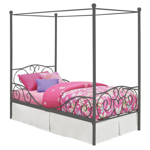 Zoomie Kids Biggerstaff Drawer Canopy Bed & Reviews Wayfair